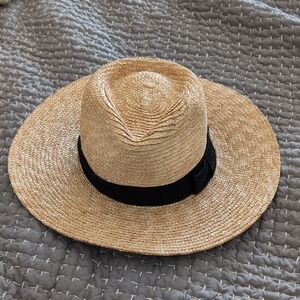 Brixton Honey Straw Hat with Black Trim